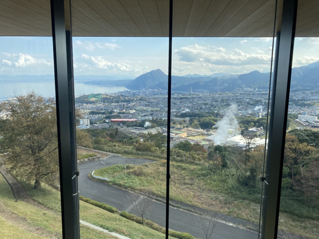 明礬から見る別府の絶景